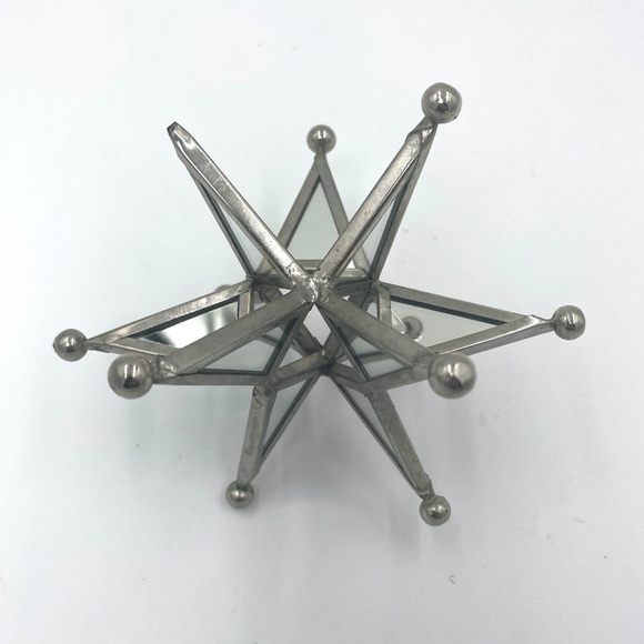 Vintage Mirrored Moravian Star 11 point 4.5” - Picture 2 of 8